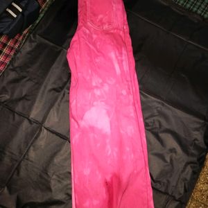 Tye Dye Pink Wide Leg Jeans