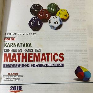 KARNATAKACOMMON ENTRANCE TESTMATHEMATICSFOR C.E.T.