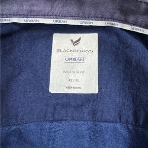 Blackberrys Navy Blue Men Shirt