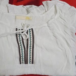 Beautiful White Cape Type Top For Girls (New One )