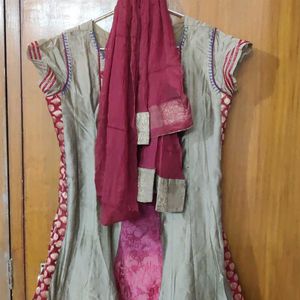 Rust Colour Kurta Set