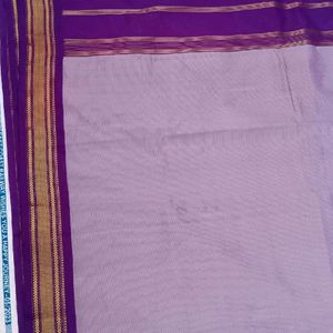 Lavender With Purple Silk Saree