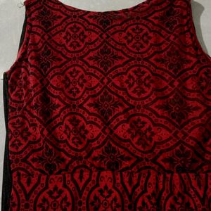 Red and Black Color Dress Used 2 Times