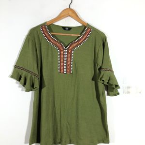 Olive Green A-Line Top(Women’s)