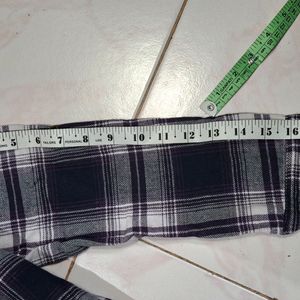 Purple Checks Shirt For Women