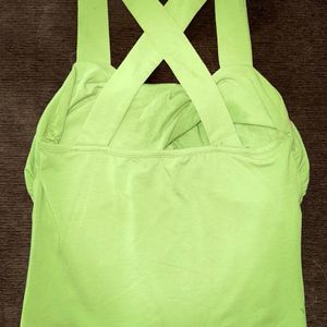 Green Cross Back Party Top