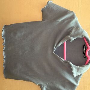 Collar Crop Top