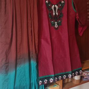 New Unused Suit Set XL Size Pure Cotton Wd Dupatta