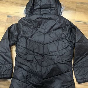 Brand new womens black jacket with detachable hood