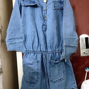 Stylish Denim Dungaree For Girl Kids