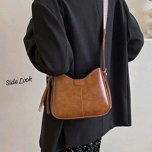 Leather-Look Broad Belt Sling Bag