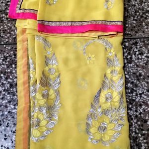 Beautiful Yellow Saree