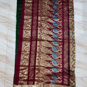 Peshwai Silk Green Saree