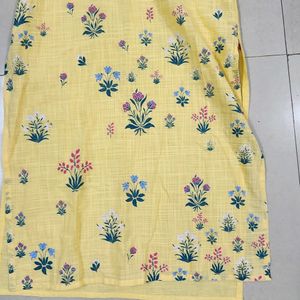 Sunshine Yellow A Line Cotton Kurta