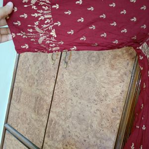 Maroon Kurta with golden design