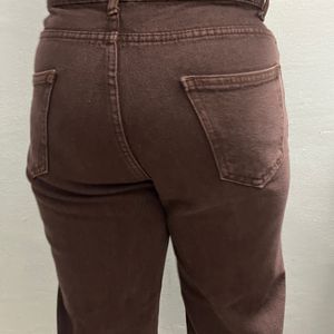 Brown Wide Leg Jeans