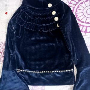 Fully Velvet Top For Girls.