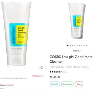 Combo Of Cosrx Face Cleansers Duo