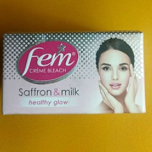 Fem Creme Bleach, Saffron & Milk Healthy Glow. 5 Glows In 15 Mins