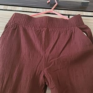 Brown Cotton Pant