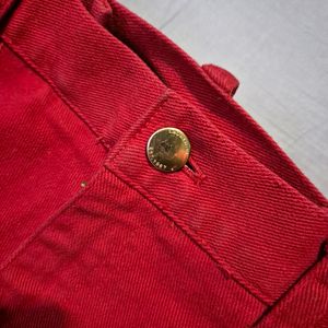 Stylish Branded Red Denim Jeans For Girls