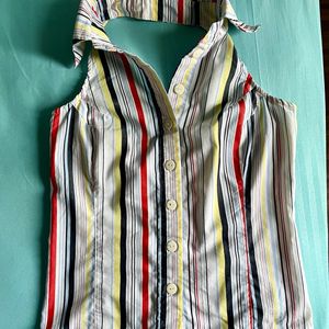 Vintage Striped Halter Top