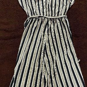 Striped Jumpsuit With Knot