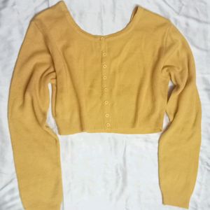 Yellow Oversized Cardigan