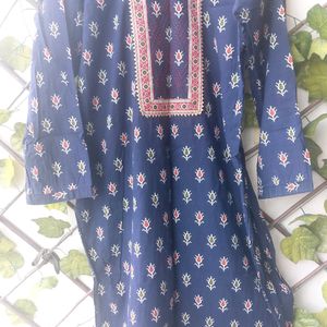 Navy Blue Bandhani Suit Set