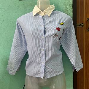 Cute Printed Stripey Shirt (fits 32till 36)