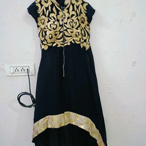 Black Party Up And Down Kurta Set