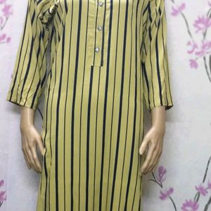 Kurti 1 piece linean cream latest fancy/western/Un