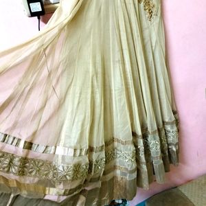 Golden Anarkali Gown