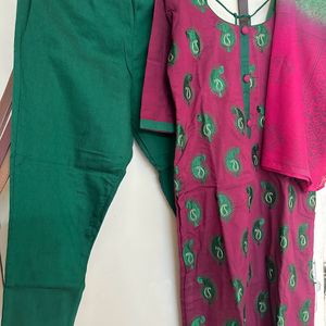 Ethnic Kurta With Pant And Dupatta