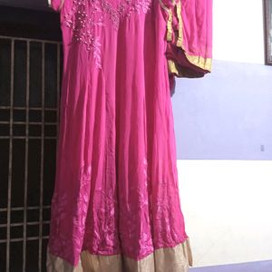 Fully Flared Pearl Embroidary Salwar Set