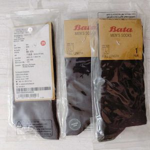 The Bata New Socks Combo-3 Formal Wear(Brown).