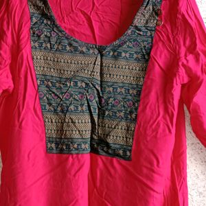 Beautiful Rani Pink Printed Kurta