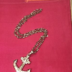 Shiny New Anchor Locket And Chain