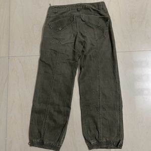 Olive Green Trendy Baggy jeans women y2k