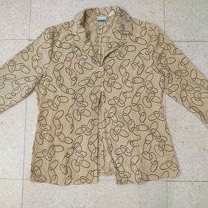 Beige Colour Top Which Looks Like Coat