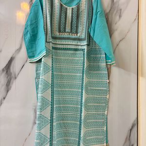 Blue Cotton Kurta