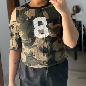 Army Print Top