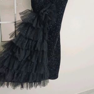 Fancy Designer Black Gown