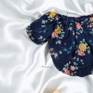 Cute Floral Crop Top M Size New