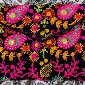Brand New Velvet Embroidered Sling Bag
