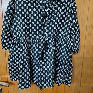 Black And White Pure Cotton Tunic (Wore Only Once)