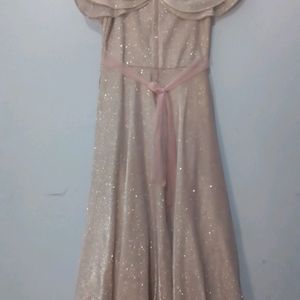 Glitter Gown For Girls With CanCan Shown In Pictur