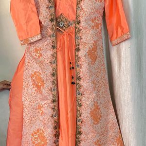 Designer Gown With Jacket Pattern