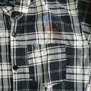 Blue And White Checks Design Full Sleeves Shirt