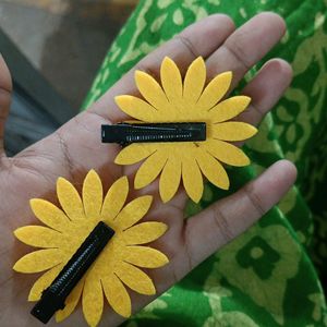 cute sunflower hair clip